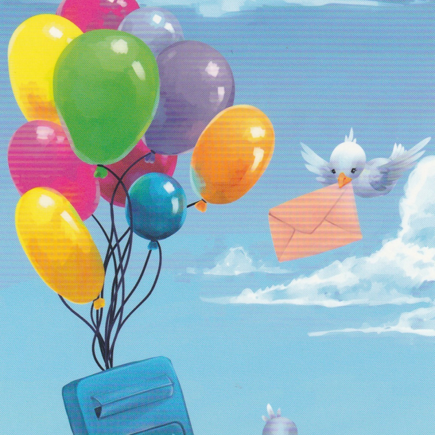 Ansichtkaart Duiven Post.