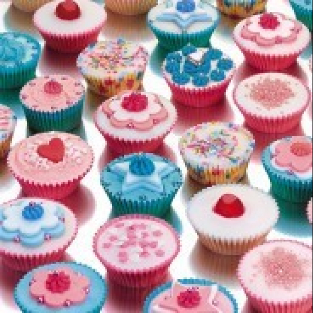 Wenskaart Cup Cakes.