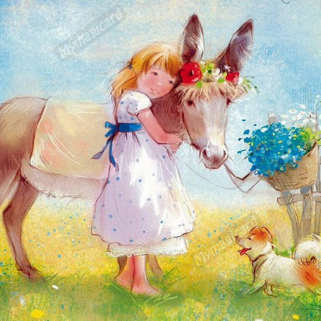 Ansichtkaart Mijn Favoriete Ezeltje. 