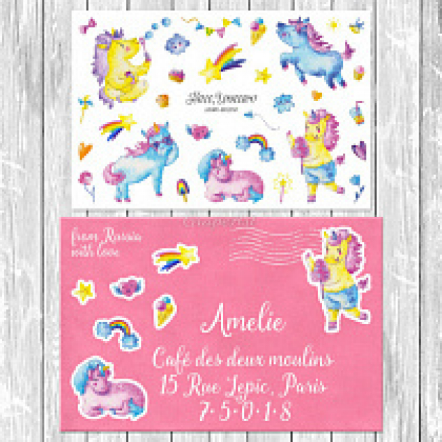 Stickers Unicorn. 