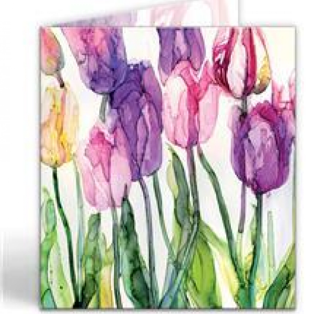 Wenskaart Tulpen. 